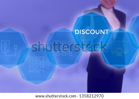 DISCOUNT - technology and business concept