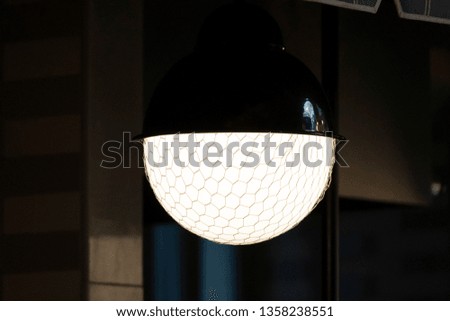 big market lamp close up