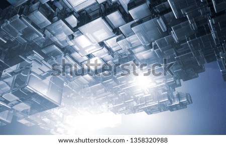 3D rendering of digital technology concept ready for banner background