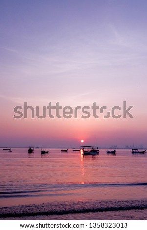 A very beautiful sunrise near the beach of Penang Malaysia