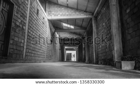 Dark Ghost Tunnel Royalty-Free Stock Photo #1358330300