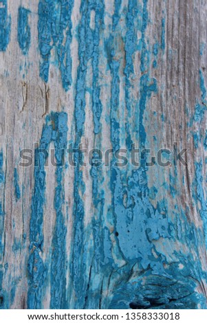 Cracked Wooden Surface with Peeling Paint.