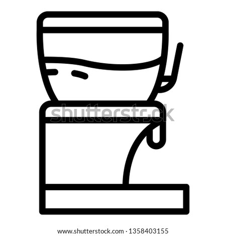 Classic coffee machine icon. Outline classic coffee machine vector icon for web design isolated on white background
