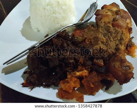Nasi Gudeg Ayam, typical Javanese food from Yogyakarta - Picture