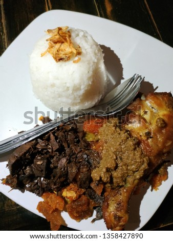 Nasi Gudeg Ayam, typical Javanese food from Yogyakarta - Picture
