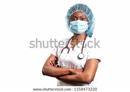 Nurse with a mask against virus like Coronavirus 