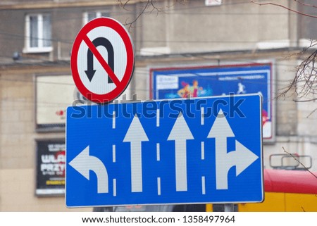 road safety. traffic rules signs and road restrictions for cars and bikes. the direction of movement of the bands