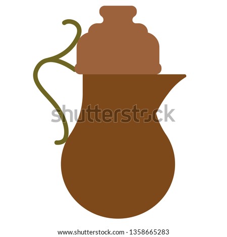 jug flat illustration on white
