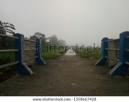 bridge and agricultural irrigation in the countryside