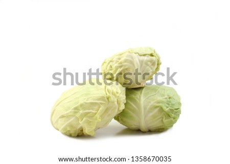 Cabbage on white background.