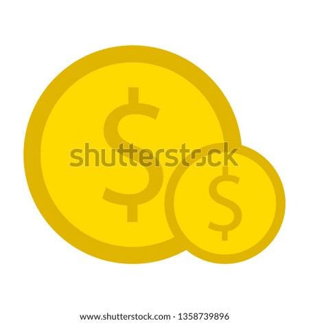 Isolated dollar coin icon. Vector illustration design