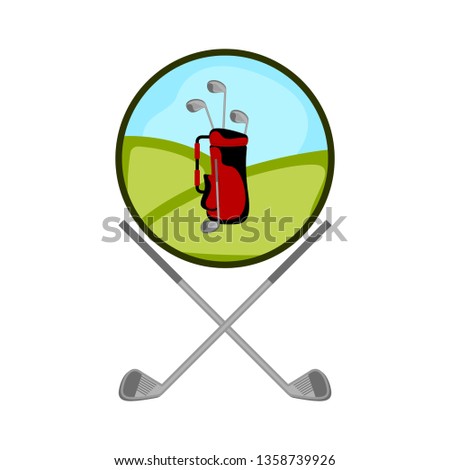 Isolated golf shield emblem. Vector illustration design