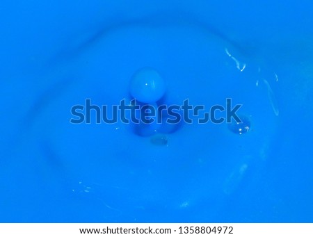 a drop of paint after a liquid falls on the surface