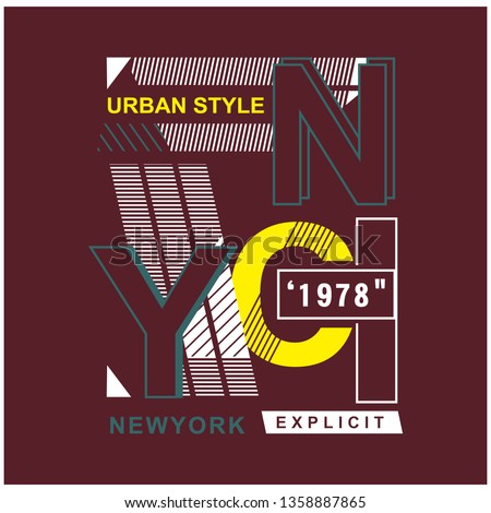 NYC/URBAN typography design,vector illustration