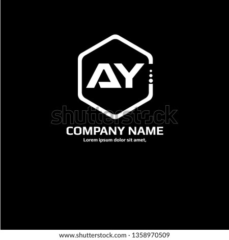 AY company linked letter logo concept. Designed for your web site design, logo, app, UI. initial logo design.