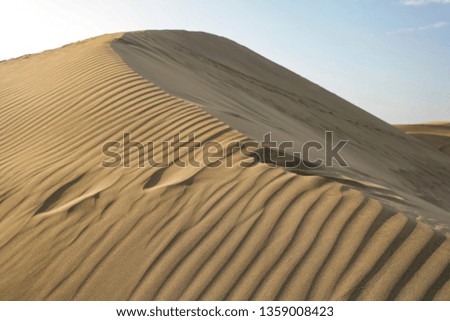 Summer photo of sand on beach and free space for your decoration. Gran Canaria island landscape 