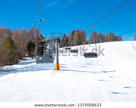 Chair lift at a ski resort