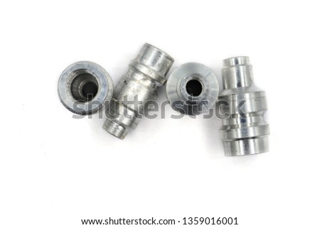 Service valves, for air condition parts service outdoor unit, ac parts, isolated on white background