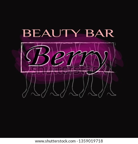 Vector- illustration of buisness logo for a beauty bar, salon for woman.