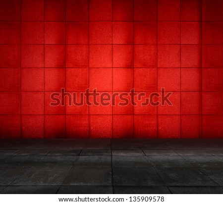 red modern interior