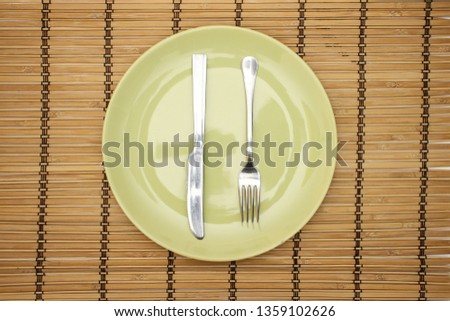 Setting table for one person 