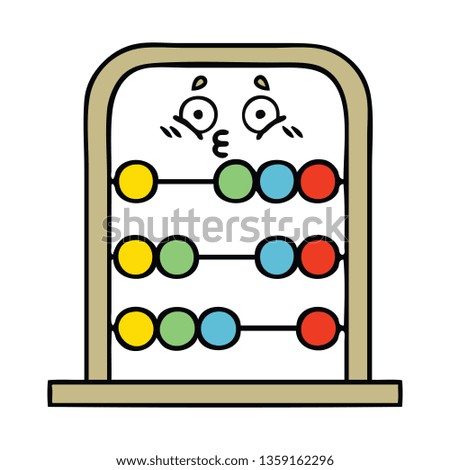 cute cartoon of a abacus