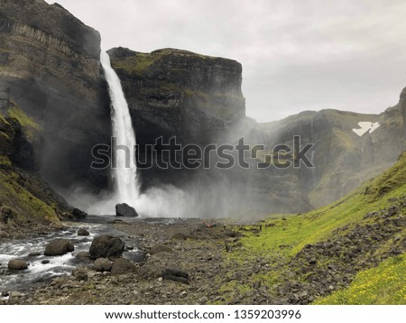 picture of beautiful Icelandic waterfall