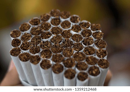 Close-up of Tobacco clove Cigarettes Background or texture