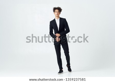 business man in a black suit office worker professional