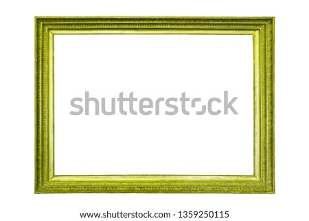 yellow frame isolated on white background