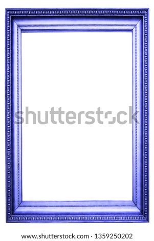 blue frame isolated on white background