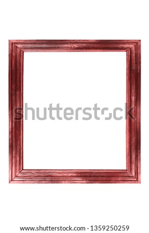 red frame isolated on white background