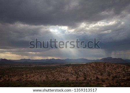 rain and wind and lightning on the savannah national parks of namibia between desert and savannah africa