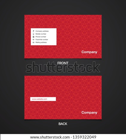Modern business card template design. With inspiration from the abstract. Contact card for company. Vector illustration. 