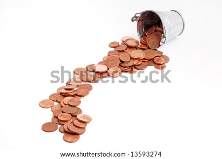 coins with pail
