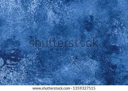 Dark Blue Stucco Wall Texture. Background