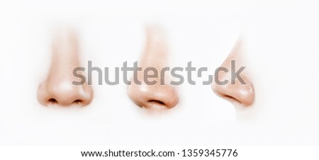 multiple angle  nose close-up  Royalty-Free Stock Photo #1359345776