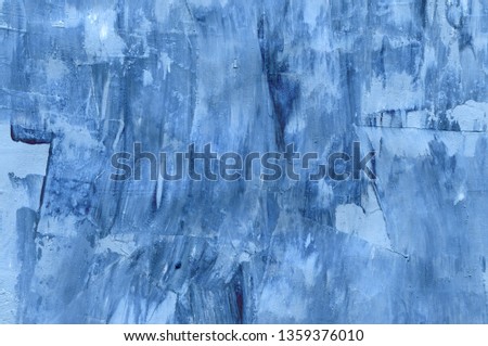 Blue Decorative Stucco Texture