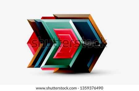 Shiny glossy arrows background, clean modern geometric design, futuristic composition, vector illustration