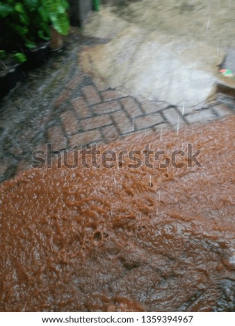Rainwater Flow With a Fast Shutter Speed