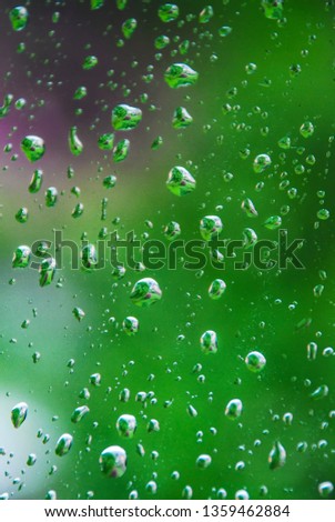 tree inside a drop with a green background
