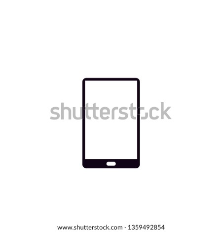 Black smart Phone with white background 