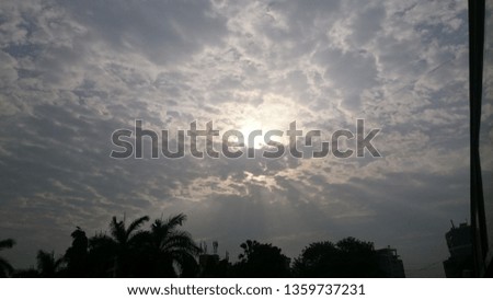 Beautiful natural view of cloud with sunlight