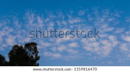 clouds in blue sky landscape 