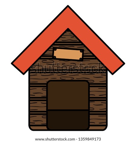 pet wooden house icon