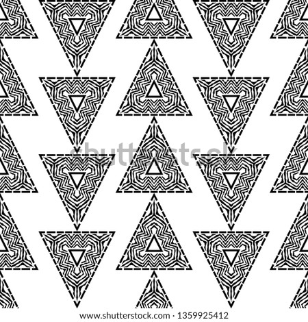 Trendy seamless pattern designs. Shaded triangles. Vector geometric background. Can be used for wallpaper, textile, invitation card, wrapping, web page background.