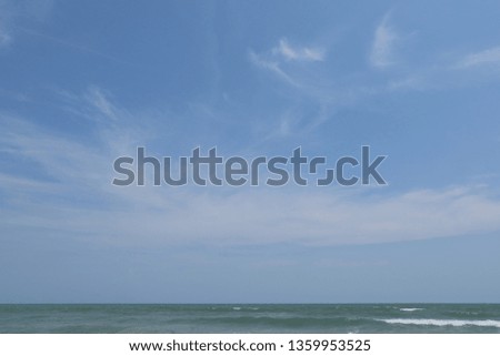 Sea and sand beach in summer times, Beautiful background  in nature - Image