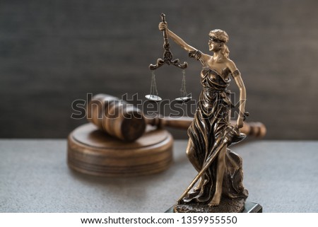 Law and Justice Concept Image, Grey stone background