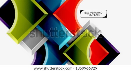Geometric shapes abstract background. Vector