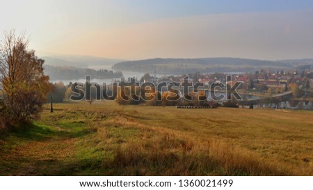 A beautiful view to the coutryside. Location: Europe, Czech Republic, South Bohemian Region, Frymburk